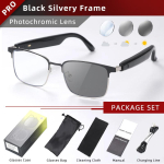 CLLOIO Juhtmeta Bluetoothi ​​nutiprillid Meeste M&uuml;oopia Retseptiga fotokroomsed p&auml;ikeseprillid Naistele Anti Blue Ray lugemisprillid -400