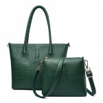 Uus Naiste Kott Euroopa ja Ameerika Moodkott Krokodillinahast Muster Kaheosaline Komplekt Naiste K&auml;ekott &Uuml;he &Otilde;laga Ristkehakott