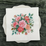 20tk/pakend 33*33cm 2-kihiline lillemustriga peosalvr&auml;tik