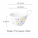 300 ml ebakorrap&auml;rased keraamilised kohvitassid Hommikus&ouml;&ouml;gi kaerapiim &Otilde;htus&ouml;&ouml;k Piknikukruus Palju &otilde;nne s&uuml;nnip&auml;evaks Veetass lastele Paar Suhkru joomine 300ml