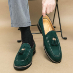 Uus Moodiline Tutiga Nahast Meeste Kingad Slip-on Loafers &Uuml;mar Nina Patchwork Suede Ametlikud Kingad Mehele Igap&auml;evased Pulmapeo Kingad Mehele 38
