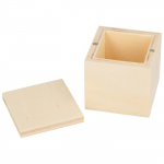 Bo&icirc;tes en bois &agrave; d&eacute;corer - 5 x 5 cm - 6 pcs