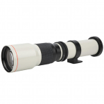 500mm F8F32 Manuaalse fookusega teleobjektiiv 2x suurendusobjektiiviga Canon EFS-kinnitusega peegelkaameratele(must ) valge