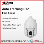 Dahua Originaal 4K Automaatse J&auml;lgimisega PTZ Kaamera V&auml;litingimustes 8MP T&auml;isv&auml;rviline Punase ja Sinise Hoiatustuled Turvalisus IR 150m SD6C3825GA-HNR-A-PV1 8MP PTZ