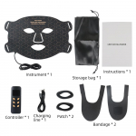 LED-i ja infrapunane ilumask, USB-toitega nahahooldusseade, v&auml;hendab peeneid kortse ja &uuml;htlustab nahatooni, silikoonist n&auml;o noorendusmask must