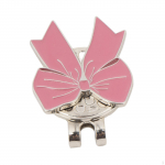 Golf Hat Clip Putting Training Aid Pink Bow Shape Easy to Women Golfer Gifts Metal Cap Attaches