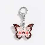 1/6 tk v&auml;rviline liblikakujuline v&otilde;tmehoidja k&auml;ekoti ripats akr&uuml;&uuml;list v&otilde;tmehoidja festivali kingitus 2D v&otilde;tmehoidja emadep&auml;evaks 5,2x6cm 1pcs