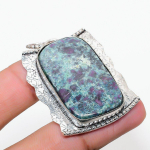 Ruby in Fuchsite Ethnic 925 Sterling Silver Jewelry Pendant 1.97 N3h63