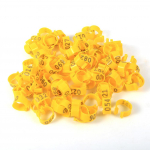 100 tk/kott 16 mm 001-100 numbriga plastikust kodulinnud kanad pardid hane jalar&otilde;ngad(Kollane) Yellow