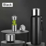 2L Termospudel Suure Mahutavusega Termokruus Roostevabast Terasest Termiline Veepudel K&uuml;lma Ja Kuuma jaoks Termokruus Vaakumkolb 1000ML must