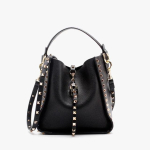 K&otilde;rgeklassiline luksuslik naiste &uuml;hes &otilde;las kandev crossbody kott nahast lit&scaron;i neetidega moodne k&otilde;rgeklassiline vabaaja kuum &auml;mbrikujuline kott k&auml;ekott black