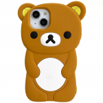 Rilakkuma Karu Silikoonist Pehme Katte&uuml;mbris iPhone 16 15 14 13 12 11 Pro Max mini Plus Xs XR 6 7 8 Plus jaoks For iPhone 13 14 15 pruun