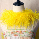 2 meetrit jaanalinnu sulgedest boa k&auml;sit&ouml;&ouml;tarvikud Plumas 6-kihiline kleit pulmadeks DIY sulgedest tarvikud Laua kaunistused K&auml;sit&ouml;&ouml;d kollane
