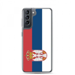 Coque T&eacute;l&eacute;phone &ndash; Samsung &ndash; Galaxy S21 Plus &ndash; Drapeau Serbie &ndash; Supp &ndash; Mitmev&auml;rviline
