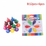 12 tk mittetoksilised lastele ohutu v&auml;rvipliiatsid beebi 3D s&otilde;rmede kunstitarbed