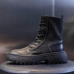 Nahast Martini Saapad Naiste 2025 Uued S&uuml;gis ja Talv Vabaaja Mitmek&uuml;lgsed J&auml;meda Kontsaga L&uuml;hikesed Saapad Retro Saapad K&otilde;rge Kontsaga Euroopa Jaam 40