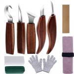 P&auml;hklipuu Kroomvanaadiumterasest Nikerdusnugade Komplekt 10-osaline Ja 12-osaline Puidut&ouml;&ouml;nugade Komplekt Lusikanuga Ja Puidupeitli Komplekt Puidut&ouml;&ouml;k&auml;sit&ouml;&ouml; jaoks 10Pcs