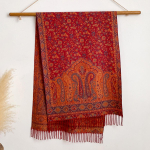 Boheemlaslik mitmek&uuml;lgne žakaar kasep&auml;hk etniline stiil suur sall naiste sall vintage tutid 200x65cm punane