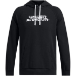 Under Armour Rival Fleece Lahtise l&otilde;ikega pehme mugav kapuutsiga pusa Meeste kapuutsiga pusa Must Valge 1389428-001 2XL