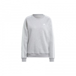 Adidas Essential mikrologo triibuline &uuml;mmarguse kaelusega vabaaja pikkade varrukatega dressipluus naistele dressipluus hall IM0206 S