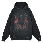 Anime Attack On Titan Eren Jaeger Prindiga Pestud Kapuutsiga Meeste Vabaaja Puuvillased Kapuutsid Manga Vintage Dressipluus Harajuku Streetwear M black