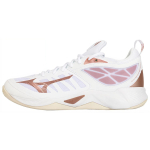 Mizuno Wave Dimension Kang S&uuml;nteetiline nahk Polsterdus Kerge Hingav Madala s&auml;&auml;rega V&otilde;rkpallijalatsid Naiste toss Valge Roosa-kuldne V1GC224036 41 white