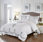 60ndate tikanditega puuvillasatiinist voodipesukomplekt - neli osa Single Duvet Cover 2.4x2.4 (Fits 220x220 Duvet)