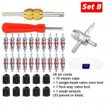 Auto Jalgratas Piluga K&auml;epide Rehvi Ventiili S&uuml;damiku Eemaldaja Kruvikeeraja Rehvi Paranduse Paigaldust&ouml;&ouml;riistade Komplekt Auto Mootorratta Tarvikud