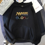 Magic The Gathering Multikakiri T&auml;hega Huppar Graafilise Tr&uuml;kiga Naljakas Dressipluus Armas S&uuml;giseks/Talveks Sudaderas Fliis Uus Huppar XL black
