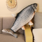 1tk 30-120cm 3D Simulatsioon Kuldkala Pl&uuml;&uuml;sm&auml;nguasjad T&auml;idetud Pehmed Loomad Karpkala Pl&uuml;&uuml;spadi Naljakas Diivanipadi Padi Kingitus Laste M&auml;nguasi 120CM must
