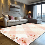 Kaasaegne roosa geomeetriline vaip elutuppa suure ala kaunistamiseks Kodu vaibad magamistuppa Pehme libisemiskindel 200x300 Lounge diivani matt 60*90cm