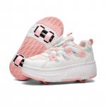 29-39 P&ouml;&ouml;rlev nupp Neljarattalised rulluisud Rulluisud Eemaldatavad &Otilde;pilaste uisusaapad Laste kingad ratastega 29 roosa