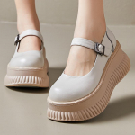 Moodsad GKTINOO 2024 Kevadised Retro Naiste Ehtsa Nahast Kingad 7CM Kiilkontsad Kingad Paks Tald Vabaaja Daamide Platvormkingad Mary Janes 5