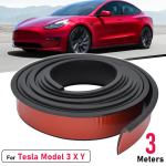Auto poritiiba laiend rattakaare tiiva laiendaja kulmude kaitse Auto poritiib huulekere katte pritsmekaitse Tesla Model 3 SX jaoks 3 Meters