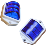 APSMOTIV 2 tk Haagise RV LED-m&auml;rgistustuli Sinine, 2x2 tolli LED-mull 12V tuled Paadihaagisele RV Veoautodele Bussile Universaalne sinine