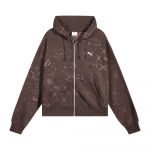 Puma Glam FW25 Street AOP Fliis L&otilde;tv l&otilde;ige T&otilde;mblukuga kapuutsiga jakk Naiste jakid 637064-13 S