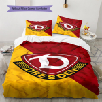 SG Dynamo Dresdeni Muster Voodipesu, Tekikomplekt Tekikate Padjap&uuml;&uuml;r Kodu S&uuml;nnip&auml;evakingitus (1 * tekikott + 2 * padjap&uuml;&uuml;ri, ilma s&uuml;damikuta) 135x200cm yellow