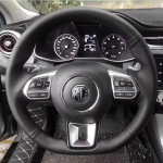 For MG5 6 ZS HS GS RX5 RX8 ZS EV 2017- Hand-Stitched Non-Slip Leather suede car Steering Wheel Cover Leather
