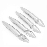 For Hyundai i35 i40 2012 2013 2014 2015 2016 ABS Chrome Carbon Black Door Handle Cover Trims Sticker Car Styling Accessories Silver 1K 0B