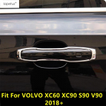 Auto v&auml;limise uksek&auml;epideme raami dekoratiivkate Sisekate VOLVO XC60 XC90 S90 V90 2018 - 2024 jaoks ABS Kroomitud Tarvikud V&auml;liskomplekt
