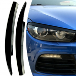 2 tk Auto Esitulede Kulmude Silmalaugude Katte Liist Scirocco 2009- 2017 jaoks L&auml;ikiv Must S&uuml;sinikkiust Mustriga Auto Tarvikud must