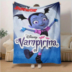 1 tk, Vampirina Disney Junior Vampirina Kodune Dekoratiivne Tekk T&auml;iuslik Diivanile, Voodile, Reisimiseks, Telkimiseks, Autosse 130x150cm gray