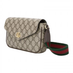 Gucci Ophidia Double G logo kl&otilde;pskinnitusega l&otilde;uendi ja nahast miniristkehakott Naiste &otilde;lakott Pruun 764961-96IWG-8745 Basic Set (Bag+Dust Bag)