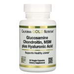California Gold Nutrition, Gl&uuml;kosamiin Kondroitiin, MSM Pluss H&uuml;aluroonhape, 60 Taimetoidukapslit