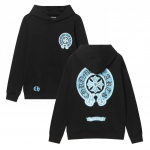 852 CHROME HEARTS 2026 S&uuml;gis ja Talv Uus Suur Suurus Klassikaline Stiil Logo Kapuutsiga Pusero, Sobib Paaridele Kandmiseks S must
