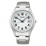 SEIKO SELECTION SBPX153 meeste k&auml;ekell p&auml;ikeseenergial t&ouml;&ouml;tav valge sihverplaat (t&auml;ielik araabia numbrite kuvamine) roostevabast terasest paarimudel.
