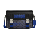 Coach Track 27 Multifunktsionaalne taskuga kaetud l&otilde;uendist ja nahast crossbody kott Meeste kotid Sinine CC018-QBTKG Basic Set (Bag+Dust Bag)