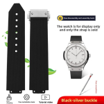 20-13mm HUBLOT BIG BANGi jaoks Veekindel Silikoonist Naiste Kellarihm Kellaahelarihma Tarvikud Kummist Naiste Randmerihm K&auml;ev&otilde;ru 20-13mm Convex white
