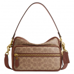 Coach Dakota 24 Br&auml;nditr&uuml;kiga kaetud l&otilde;uendist crossbody kott-tote kott Keskmine Meeste kotid Pruun CDS85-XJ3 Basic Set (Bag+Dust Bag)