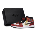 Jordan Air Jordan 1 811 Manufacturing, Golden Python Rising From The Flames, Special Shoe Box Mid top DQ8426-001(Team80-S-BOX) 36 black